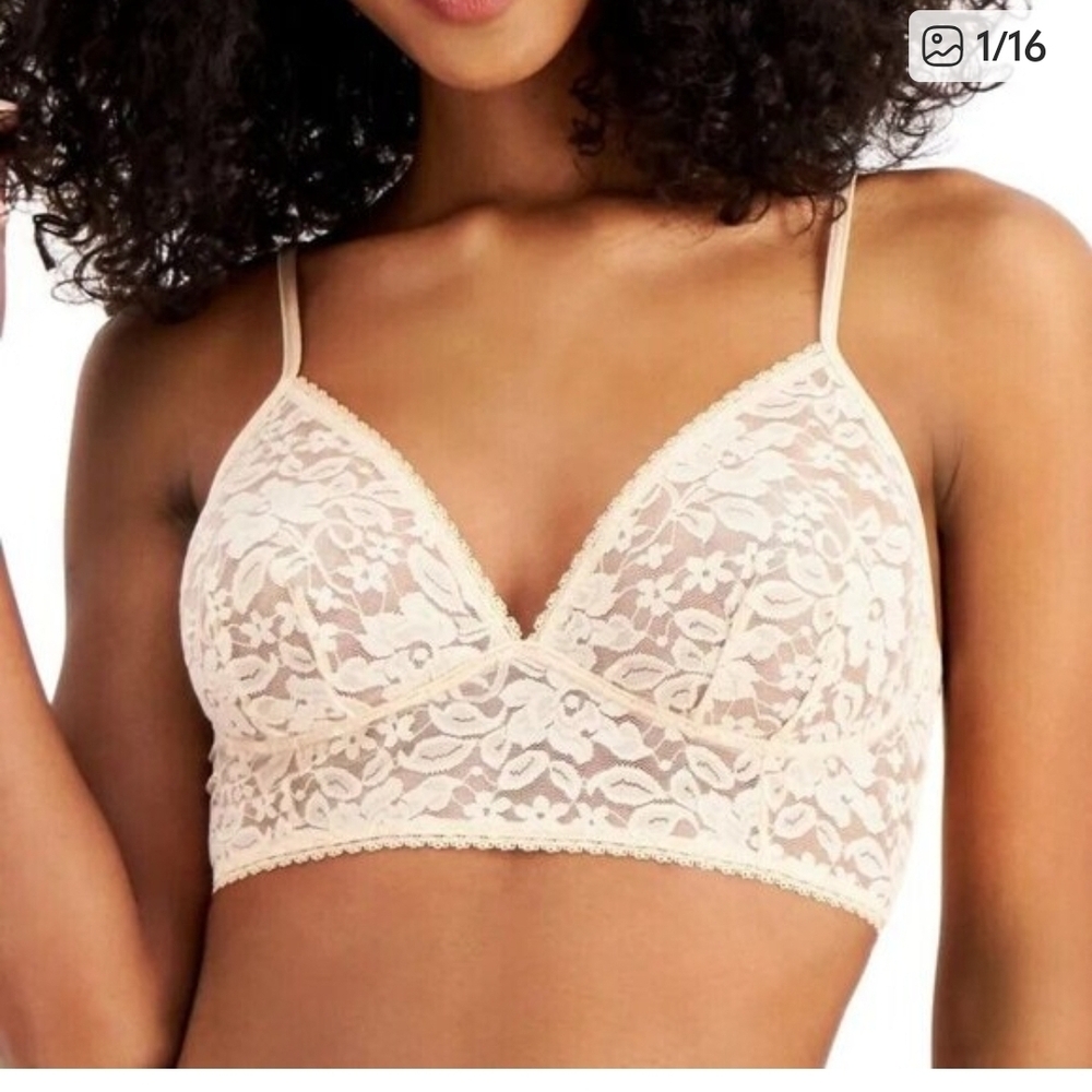 INC International Concepts Lace Bralette in Light Cream